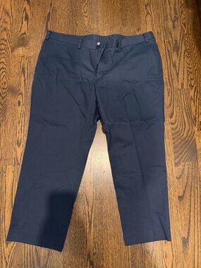 Men's Navy Chino Pants - Tailored Stretch Fit